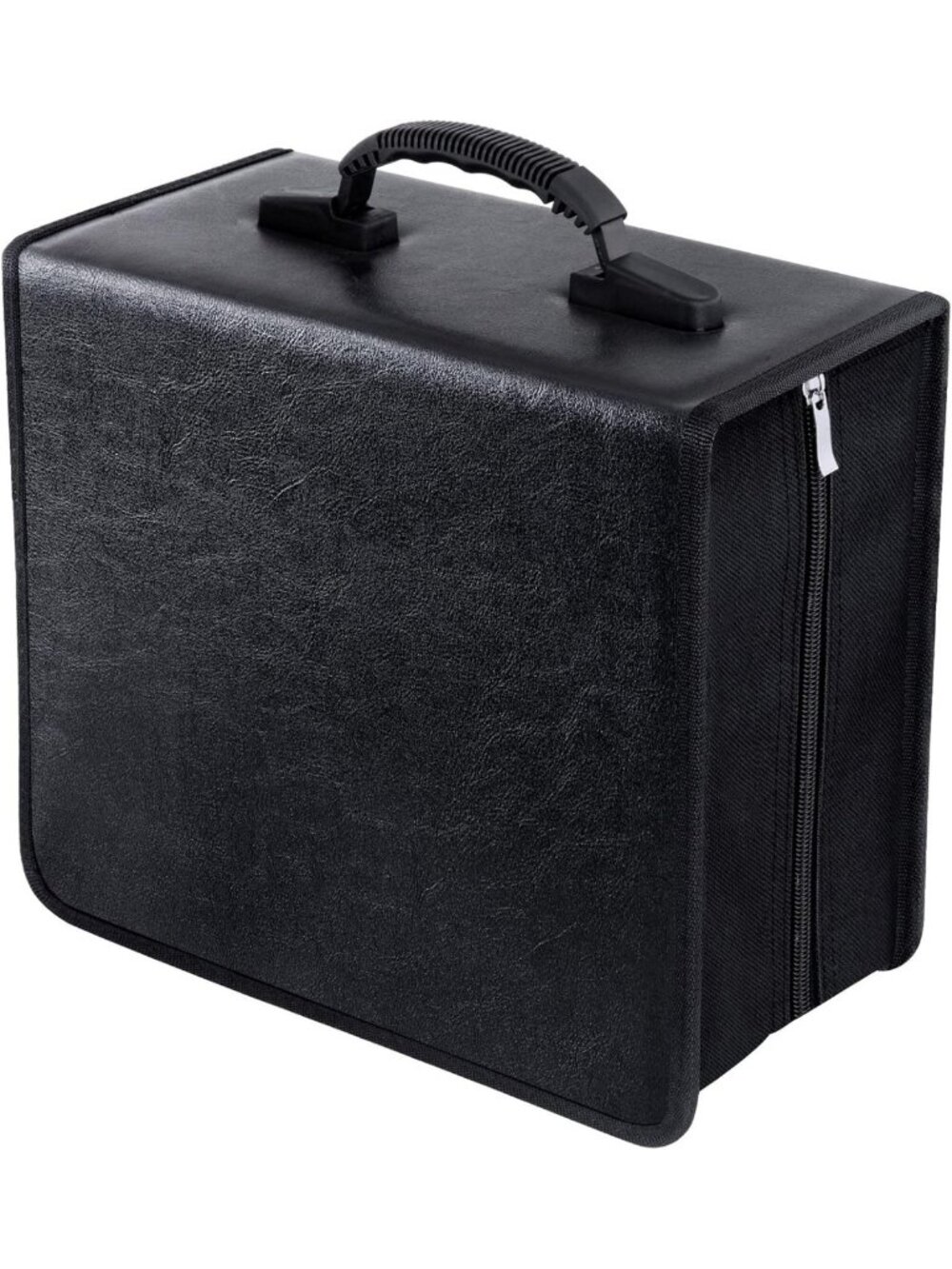 Large 400 Capacity CD/DVD Case Binder - Black PU Disc Storage Organizer